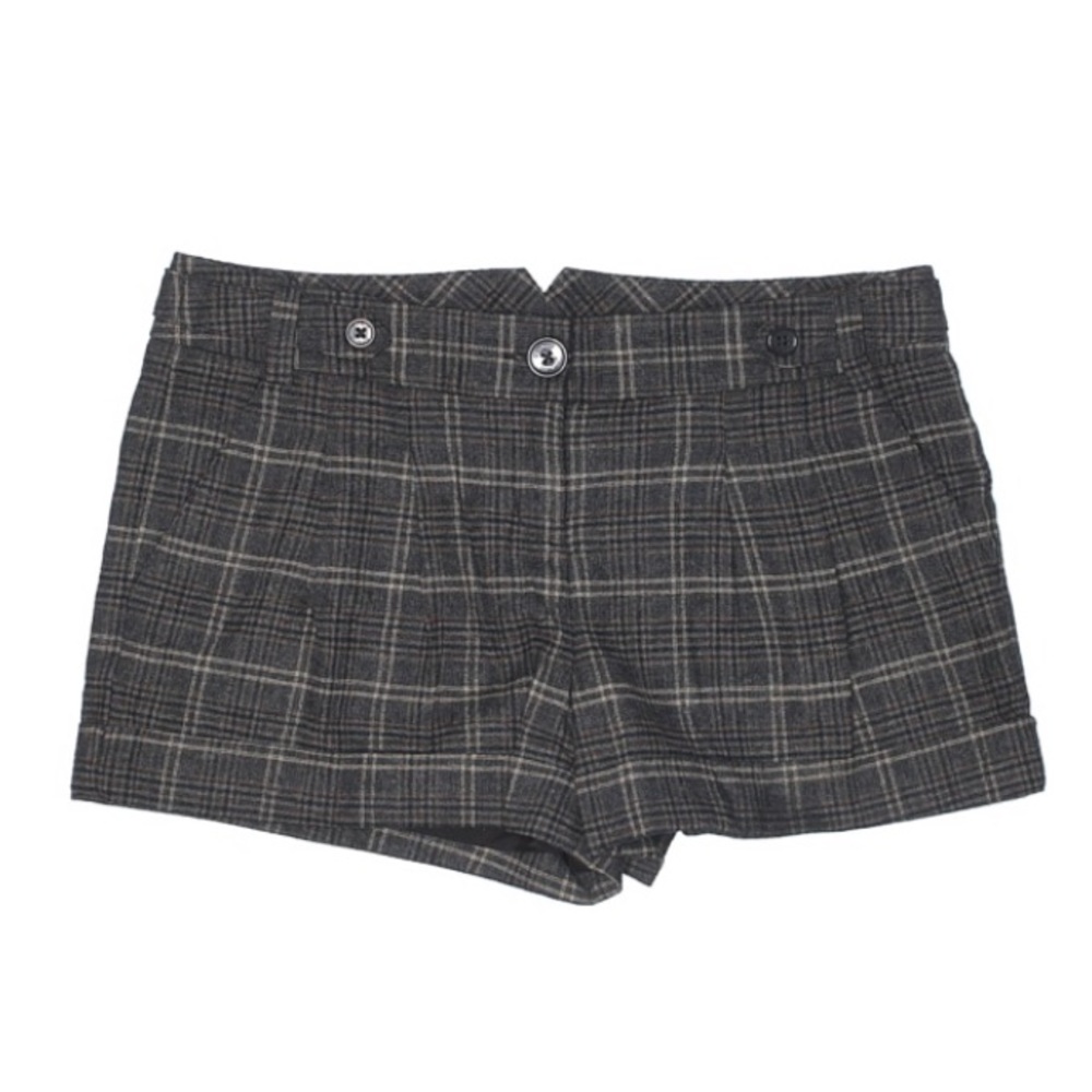 Express Plaid Wool Blend Shorts